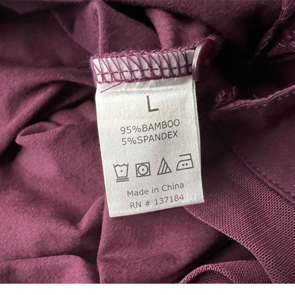 Noble Mount Womens Eco-PJ Bamboo Sleep Shirt Wine - Large - Picture 9 of 9
